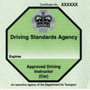 Driving Standards Agency Approved Driving Instructor (Car) certificate